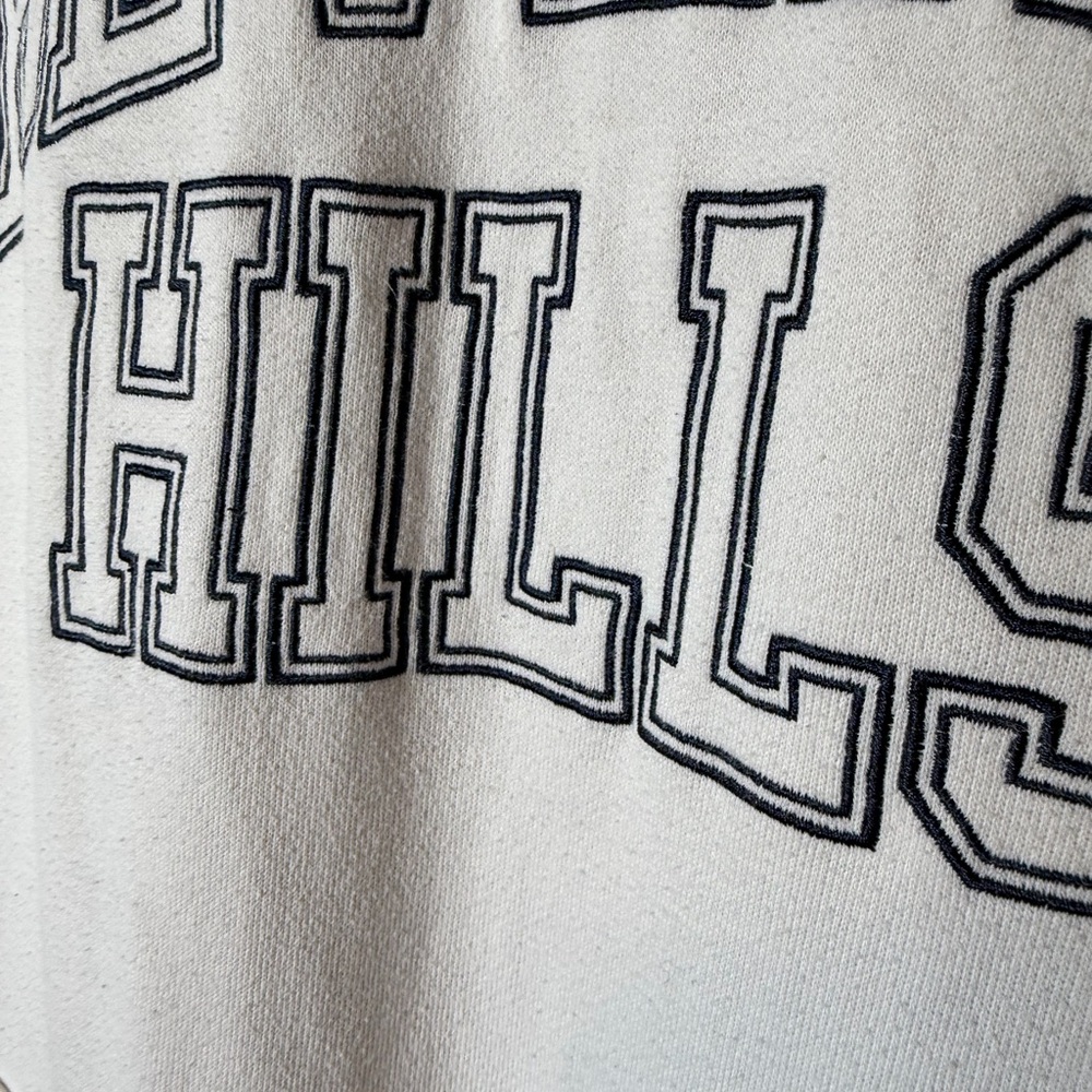 Garage Women’s Hooded Sweatshirt Beverly Hills Large Cream - Picture 2 of 5